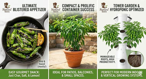 HipGirl Pods-30ct+ Organic Asian Pepper Seeds for Planting Vegetables and Fruits for ,Non-GMO Heirloom Seeds Chile