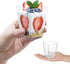 5 oz 100 Pack SHOPDAY Plastic Dessert Cups Small Clear Square Parfait Cups with Spoons, Mini Plastic Tumbler Serving