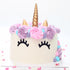 9625321410 Unicorn Cake Topper - Reusable Gold Unicorn Horn, Ears, Eyelashes, Party Decoration Set for Baby Shower,