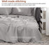 55% 45% BISELINA Linen Sheet French Flax Flat Sheet with Pleated Ruffles Euro Linen Cotton Solid Color Soft Breathable