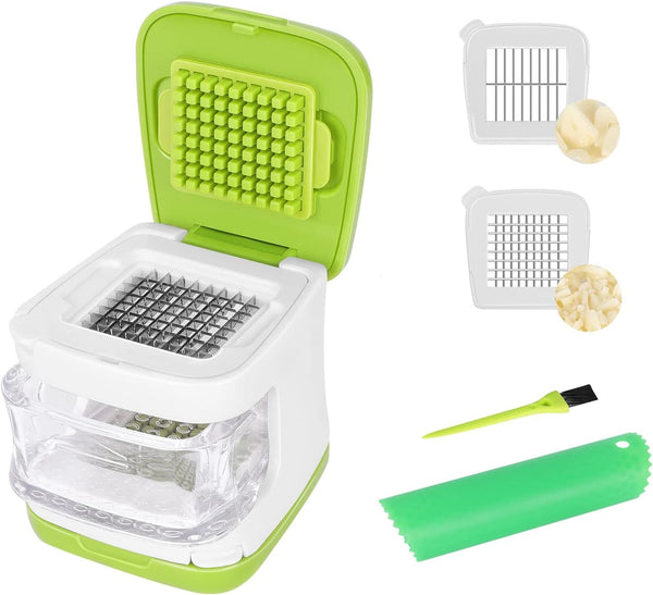 Updated Garlic Press & Peeler Set - Convenient Dicing, Slicing, Chopper, Masher, Crusher, Mincer, and Paste