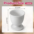vibedor 2 Pcs Ceramic Egg Stand Holders, Porcelain Egg Holders White Egg Cups for Soft Boiled Eggs in Kitchen