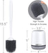 2 Pack Set efree Silicone Toilet Bowl Brush and Holder with Ventilated Holder, Floor Standing & Wall Mounted Toilet