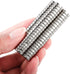 DIYMAG 100Pcs Premium Brushed Nickel Refrigerator Magnets - Small Round Cylinder Fridge Magnets for Office