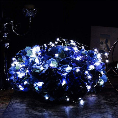 4 Pack Battery Operated Dewdrop LED Lights, Indoor Mini Fairy Lights with Timer, 30 Count LEDs, 10 Feet