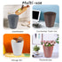 Feisco 2-Pack Small Round Trash Can, Plastic Wastebasket for Bathroom, Bedroom, Kitchen, Office (Black)