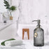 JASAI 18 Oz Kitchen Soap Dispenser - Vertical Stripes with 304 Rust Proof Stainless Steel Pump, Refillable for