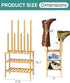 Closet, viewcare Small Boot Rack with Shoe Rack, Boot Rack Organizer Tall Boots for Bamboo Wood Shoe Shelf Storage