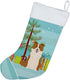 Caroline's Treasures BB4244CS Merry Christmas Tree Border Collie Stocking, Red White Christmas Decor