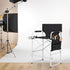 41'' 400LBS Tall Directors Chair, Portable Makeup Artist Chair with Side Table, Tall Folding Chair for Camping, Home