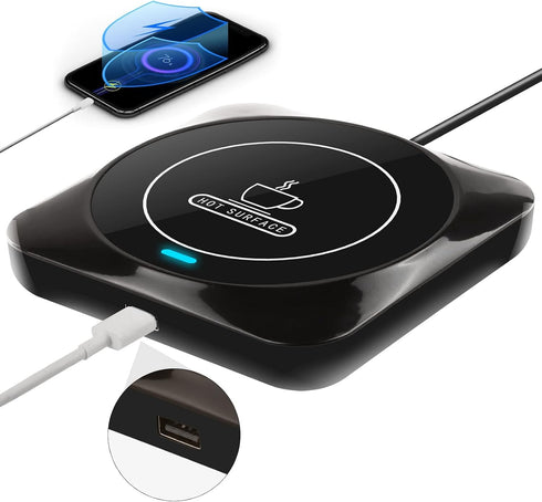 COFFEE MUG WARMER , Smart USB Coffee Cup Warmer with Pressure-Induced Auto On/Off, Coffee Accessories