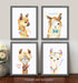 Confetti Fox Llama Nursery Wall Art Decor - 8x10 Unframed Set of 4 Prints, Kids Cute Alpaca Pictures