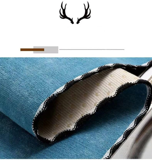 Microwave Oven Cover, Decorative Dust Oil Proof Cotton Linen Fabric, 13.7x39.3 inches Deer - Pine Green