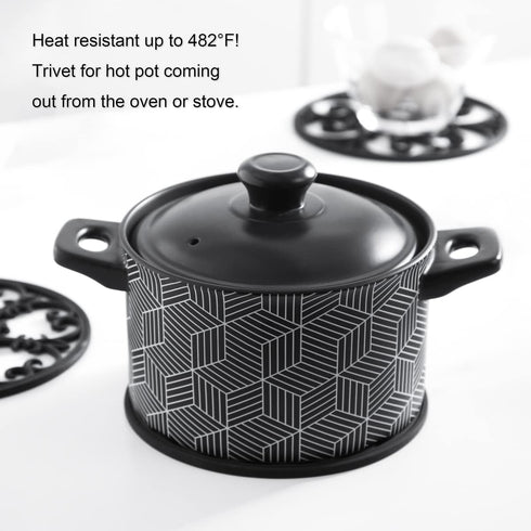 Silicone Trivet Mat - Non-Slip & Heat Resistant Kitchen Hot Pads for Countertops & Table - Kitchen Trivets for Hot Dishes & Cookware - Hot Pot Holder for Pots & Pans - Pink,Set of 3 by colinda