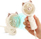 QearFun Handheld Lanyard Fan, Mini USB Rechargeable Battery Fan, 3 Speed Strong Personal Table Fan (Purple & Pink)