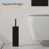 Set,Square 304 RUACQ Toilet Brush and Holder Toilet Bowl Brush for Bathroom with Stainless Steel Handle Toilet Cleaner