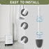ASOBEAGE Deep Cleaner Toilet Brush, Silicone Toilet Brush with No-Slip Long Handle and Flexible Bristles, Quick Drying