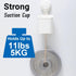 2 Pack LEVERLOC Powerful Suction Toothbrush Holder, Removable Drill-Free Wall Shower Holder for Toothbrush, Toothpaste