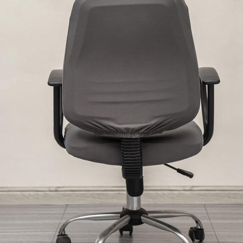 Computer Office Chair Cover, Protective & Stretchable Universal Chair Slipcover, Dark Grey