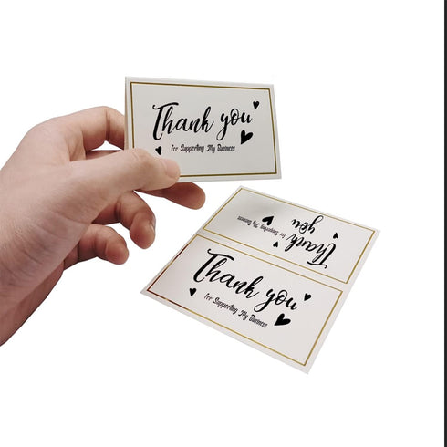 50 Pack Tent Cards with Gold Foil Border for Weddings and Events, 2 x 3.5 Inches