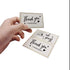 50 Pack Tent Cards with Gold Foil Border for Weddings and Events, 2 x 3.5 Inches