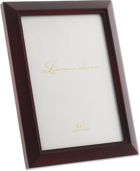 Lawrence Frames Estero Collection, Espresso Brown, Walnut Wood 5x7 Picture Frame