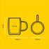 13.5-Ounce Set 2 JoyJolt Double Wall Glasses Insulated Mugs Double Walled Glass Cups For Coffee Tea
