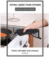 Joyhalo 4 Pack Black Pot Holders - Heat Resistant Terry Cloth Oven Hot Pads