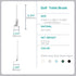 Toilet Brush with Holder, Long Handle Golf Toilet Brush 360° Deep Cleaning Flexible Silicone Wall Mounted for Bathroom