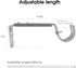 IHRDNNR Adjustable Curtain Rod Holders, Heavy Duty Silver Brackets for 7/8 or 1 Inch Rods, Set of 3