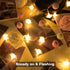 ChiRee 9.85Ft 20 20 String Lights Cute Pink Pompoms LEDs Rose Fairy Lights Garland Battey Operated with Timer Flower