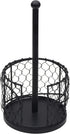 12.75-Inch Countertop Mikasa Gourmet Basics Farmer's Market Paper Towel Holder, - Decorative Iron Convenience, Black