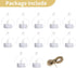 NUPTIO Set of 12 Hanging Glass Globe Candle Holders with LED Tea Lights - 2.36 inch Clear Votive for Party Decoration