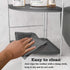 kaileyouxiangongsi 2-Tier Countertop Kitchen Spice Rack Standing Shelf, Corner Storage Shelf, Bathroom Organizer