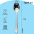 8-Pack 7.4 Inches Alata Sporks, Food-grade Stainless Steel Sporks, Long Handle Salad Forks For Dessert, Ice Cream