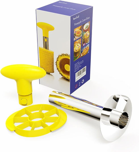 SameTech Easy Kitchen Tool, Stainless Steel Fruit Pineapple Peeler Corer Slicer Cutter