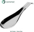 Large Stainless Steel Spoon Rest, Metal Ladle Rest Utensil for Kitchen Counter, Stylish Silver Spoon Holder