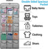 2Pcs 30 Closet 360 Large Pockets Dual Sided Hanging Shoe Organizer for Shoe Storage Shelves with Rotating Hanger Space