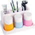 Set Aebeky Toothbrush Holder Kids Family for Bathroom Storage Organizer (Orange+Blue+Pink)