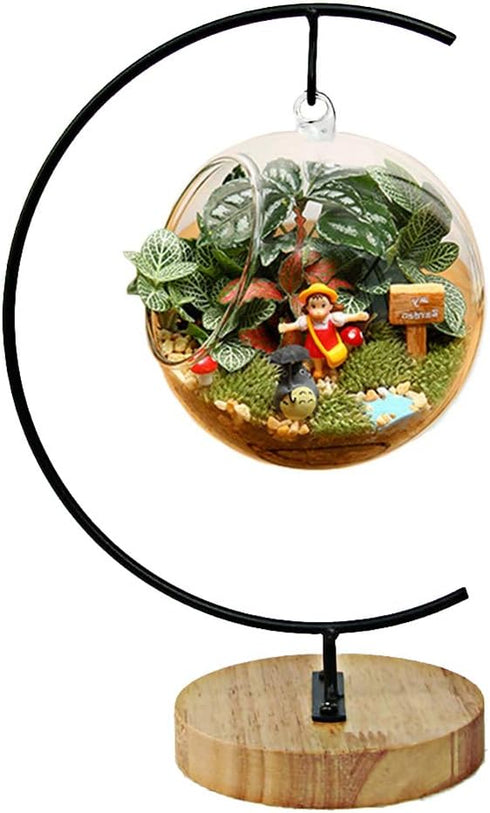 Iron Ornament Display Stand Holder for Hanging Glass Globe Air Plant Terrarium, Christmas Ornament, Home Decoration