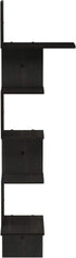 5-Tier Furinno Rossi Wall Mounted Shelves, Rectangle, Espresso/Black