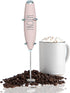 Rae Dunn Handheld Electric Milk Frother, Drink Mixer, Coffee Frother, Frappe Maker, Latte Maker (Pink)