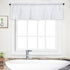 Curtain Valance, Waffle Weave Waterproof Window Valance for Bathroom, 60" x 15", White