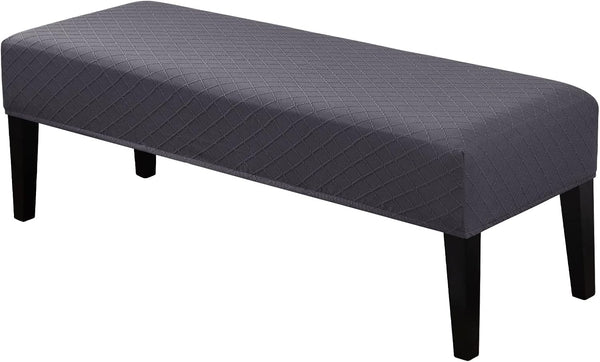 Lebaley Waterproof Stretch Bench Cover Quilted Pattern, Elastic Rectangular Bench Seat Cover, Washable