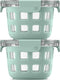 Ello Duraglass 2-Pack 2 Cup Reusable Glass Container Jar with Leak Proof