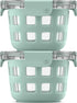 Ello Duraglass 2-Pack 2 Cup Reusable Glass Container Jar with Leak Proof