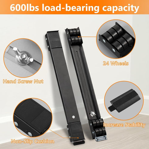 LUCKUP Heavy Duty Appliance Rollers, Extendable Mobile Fridge Base, Furniture Sliders for Refrigerators, 660 lbs Support