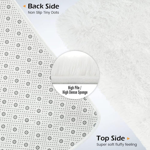 5' 7', Amearea Premium Soft Fluffy Rug Modern Shag Carpet, x Fuzzy Plush Rugs for Living Room Bedroom Kids Room Home