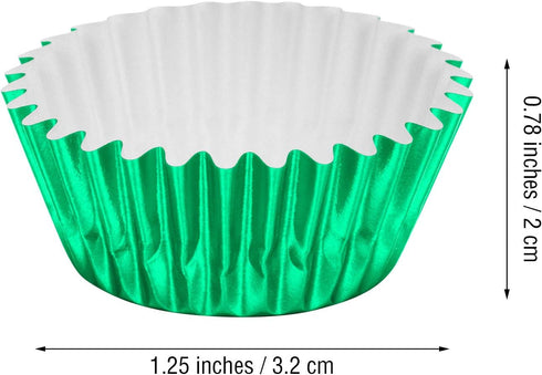 Sumind 400 Pieces Mini Foil Cupcake Liners - Metallic Baking Cups for Holiday Muffins and Cupcakes