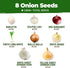 8 1600+ Bulb HOME GROWN Onion Variety Mix Heirloom Non-GMO Seeds for Planting, High Germination, Red, Yellow, White